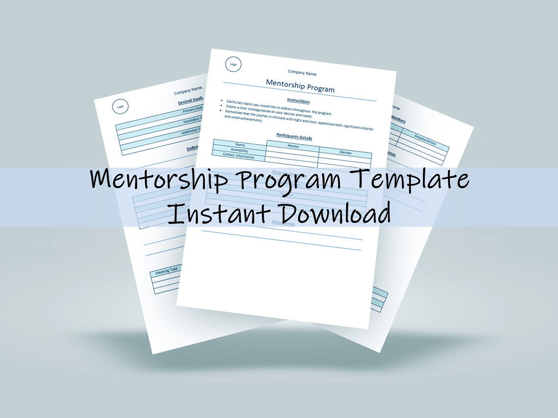 Mentorship Program Template | Employee Growth Plan | Mentoring Program ...