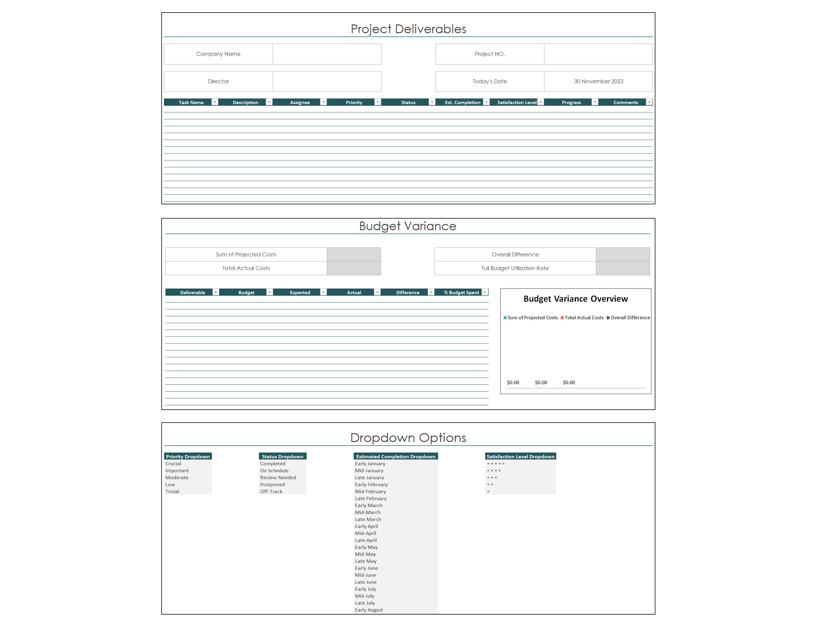 Deliverables Template Action Item Template Project Task Tracker Instant