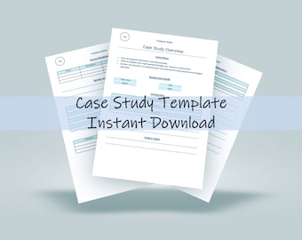 Case Study Template | Process Documentation Template | Business Review Template | Instant Download | Progress Reports | Organization Plans