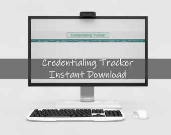 Credentialing Tracker | Certification Tracker | Documentation Tracker | Instant Download | Healthcare Management | Employee Certificates