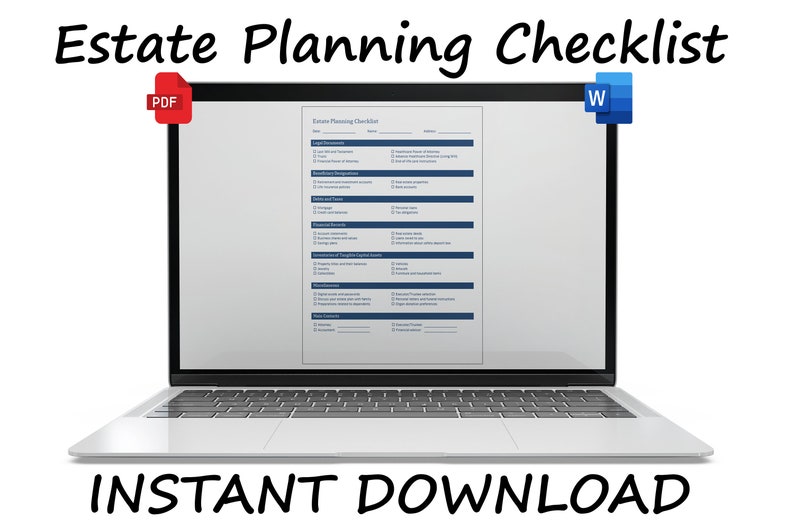 Estate Checklist.pdf Estate Planning Checklist | Will Planning Worksheet | Estate Planning ...