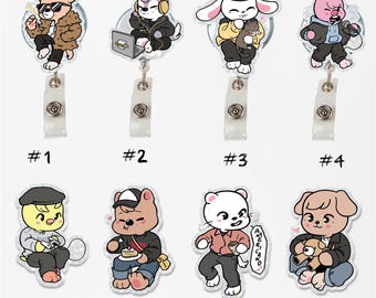 SKZ Inspired Ferret Jiniret Hyunjin Retractable Badge Reel - Etsy