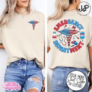 Emergency Department Shirt, ER Nurse 4th Of July Shirt, Independence Day Shirt, Emergency Room RN Shirt,American ER Nurse Tee, Patriotic Tee