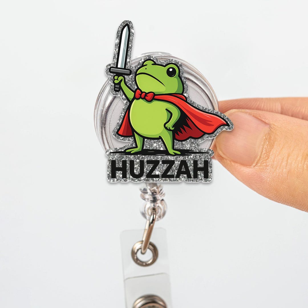 Huzzah Frog Badge Reel Funny Frog Badge Reel Funny Nurse Badge Reel huzzah-frog-badge-reel-funny-frog-badge-reel-funny-nurse-badge-reel