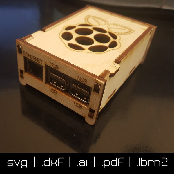 Raspberry Pi 3 Computer Case 3mm 1/8" .SVG .DXF .AI .LBRN2 Instant Digital Download Laser Design Template File