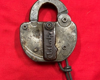 Vintage Chicago Milwaukee St. Paul & Pacific Railroad Switch Lock with Brass Shackle - Dated 1962