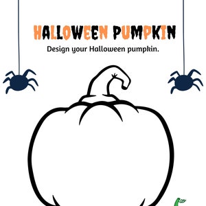 Ontwerp je eigen pompoen, maak een pompoengezicht, pompoenproject, project voor kleuters, kleurplaat, snijsjabloon, Halloween