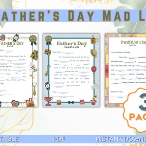 Father&#39;s Day Mad Libs, Father&#39;s Day Fill-Ins, Dad-tastic Mad Libs, Father&#39;s Day Funny Fill-ins, Dad Joke Mad Libs, Dad&#39;s Day Laugh Libs