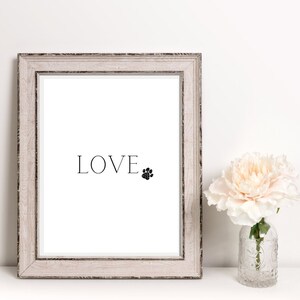 LOVE digital print, LOVE wall art, LOVE wall decor, printable quote