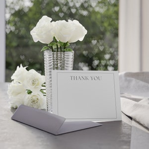 Carte de remerciement minimaliste (impression recto verso), cartes de notes de remerciement, cartes de remerciement de mariage, cartes de remerciement de douche nuptiale, remerciement simple