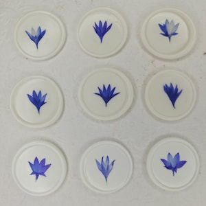 Sello de cera de aciano azul / sellos de cera autoadhesivos / invitación de boda / sello de cera de flores / boda diy / sellos de cera de boda / flor prensada
