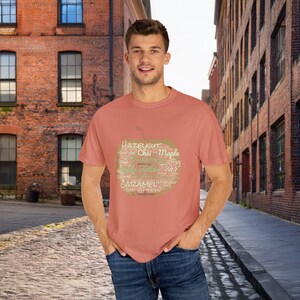 Herbst-Apfel-Geschmacksrichtungen T-Shirt | Herbst-Ernte-T-Shirt | Herbst Unisex T-Shirt | Obst-Liebhaber-Shirt | Gemütliches Grafik-T-Shirt | Äpfel über Kürbisse
