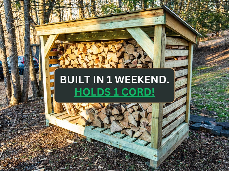 DIY 1 Cord Firewood Rack A Complete Build Plan for a Firewood Shed With