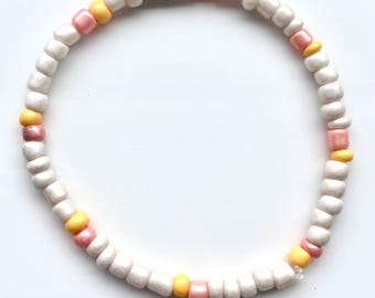 Seed bead bracelet- summer sunset