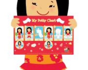 Potty Tots Illustrated Potty Chart- LEILANI