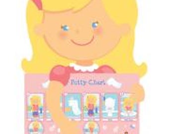 Potty Tots Illustrated Potty Training Chart for GIRLS-all 5 characters