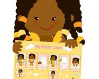 Potty Tots Illustrated Potty Chart- SHAMIKA