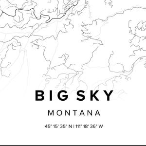 Karte von Big Sky, Montana