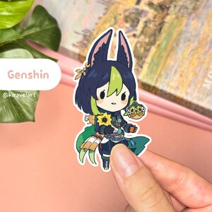 Pegatinas lindas de Genshin / Pegatinas de Tighnari Pegatinas de Genshin Impact Pegatinas lindas Pegatinas impermeables Pegatinas de Genshin Pegatinas de videojuegos Anime