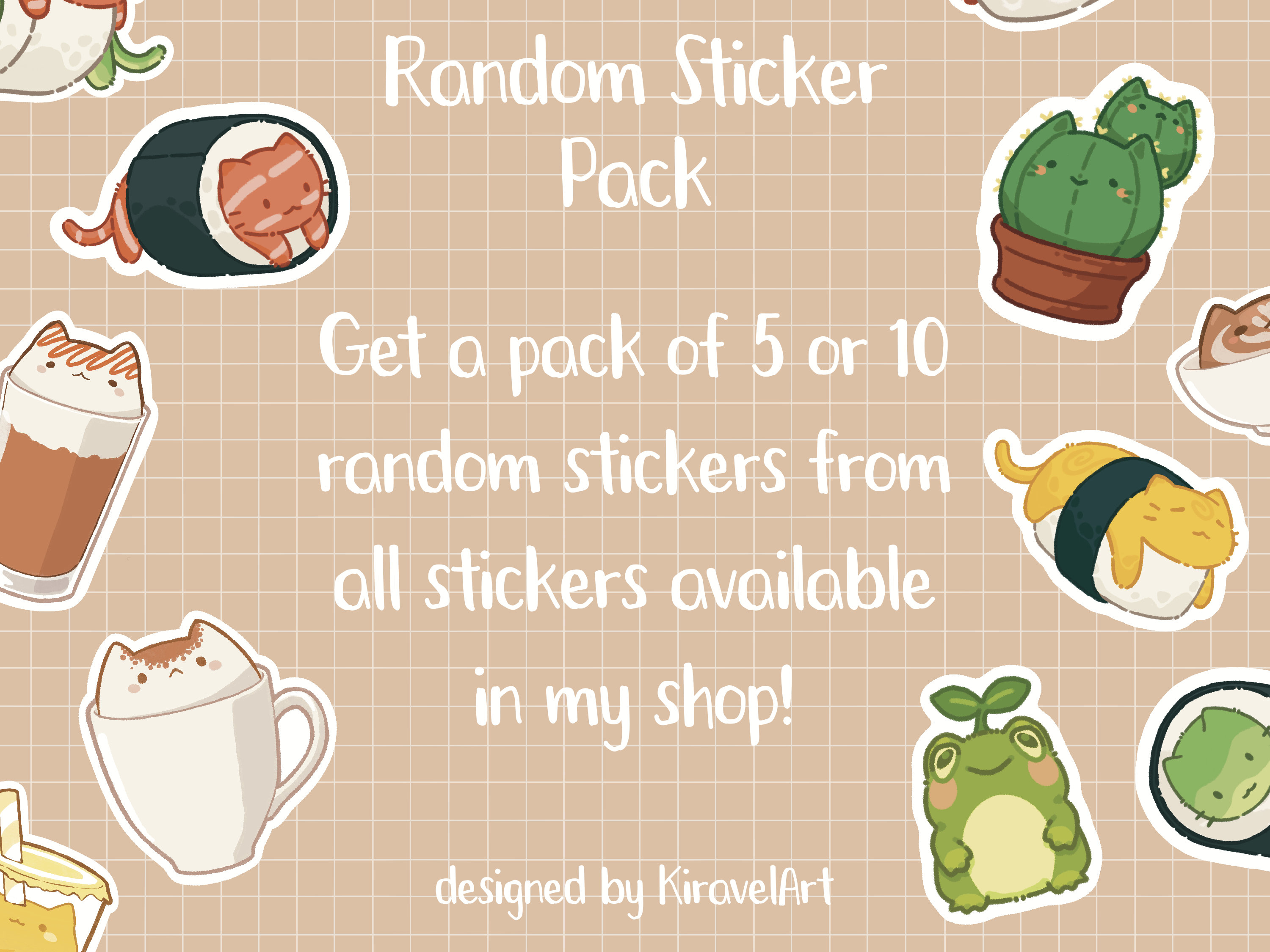 Random Sticker Pack Cute Stickers Waterproof Stickers - Etsy