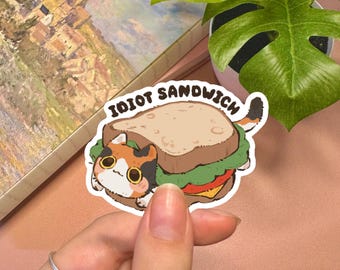 Meme Cat Sticker | Cat Sticker Kawaii Sticker Cute Sticker Vinyl Sticker Cute Sticker Japanese Sticker Cute Animal Sticker