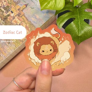 Sternzeichen Katze Aufkleber | Katzenaufkleber Kawaii Aufkleber Sternzeichen Aufkleber Löwe Aufkleber Sternaufkleber süsser Tieraufkleber Sternzeichen-Aufkleber