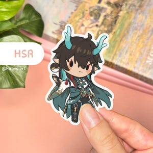 HSR Aufkleber | Imbibitor Lunae Aufkleber Honkai Sternschiene Aufkleber Niedliche Aufkleber Wasserdichter Aufkleber Holographische Spielaufkleber Anime