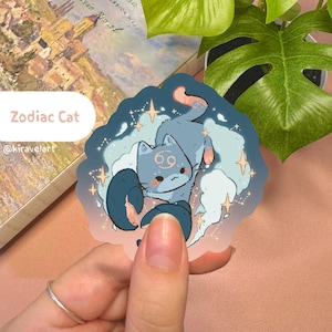 Sticker chat du zodiaque | Sticker chat Sticker kawaii Sticker zodiaque Sticker mignon Sticker cancer Sticker étoile Sticker animal mignon
