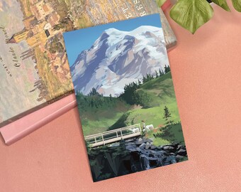 Mountain Aesthetic Small Print | Decor Wall Art Print Decor Print Small Room Wall Art Aesthetic Print 4x6 Art Poster Room Decor Bedroom Art