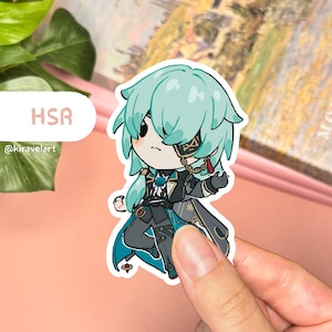 HSR Aufkleber | Anaxa Aufkleber Honkai Sterne Aufkleber Niedliche Aufkleber Wasserdichter Aufkleber Holographische Spiel Aufkleber Anime Nette Anaxa HSR