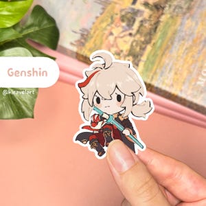 Pegatinas lindas de Genshin / Pegatinas de Kazuha Pegatinas de Genshin Impact Pegatinas lindas Pegatinas impermeables Pegatinas holográficas Pegatinas de videojuegos Anime