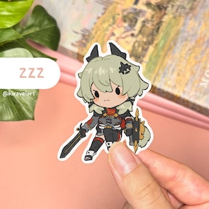 Pegatina ZZZ linda / Pegatina del Rey César Pegatina Zenless Pegatinas lindas Pegatina impermeable Pegatina holográfica Pegatina de anime Pegatina Chibi