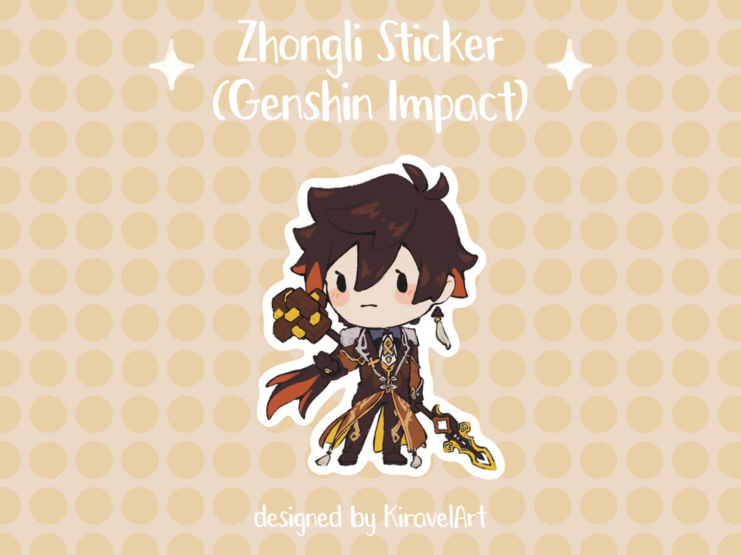 Cute Genshin Sticker Zhongli Sticker Genshin Impact Sticker Etsy