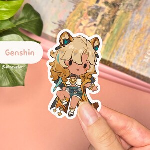 Leuke Genshin-sticker | Xilonen Sticker Genshin Impact Sticker Leuke Stickers Waterdicht Sticker Holografische Sticker Videogamestickers Anime