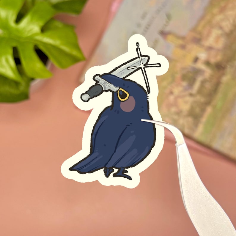 Cute Raven Sticker Sheet | 3.75' X 5.625' Cute Cat Sticker Waterproof ...