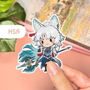 かわいい HSR ステッカー | Feixiao ステッカー Honkai スターレール ステッカー かわいいステッカー 防水ステッカー ホログラフィック ゲーム ステッカー アニメ