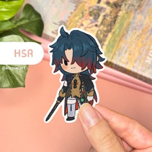 HSR Aufkleber | Klinge Aufkleber Honkai Sternschiene Aufkleber Niedliche Aufkleber Wasserdichter Aufkleber Holographische Spielaufkleber Anime Nette Klinge HSR