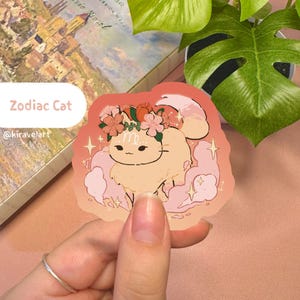 Sternzeichen Katze Aufkleber | Katzenaufkleber Kawaii-Aufkleber Süßer Aufkleber Sternzeichen-Aufkleber Süßer Aufkleber Jungfrau-Aufkleber Stern-Aufkleber Süßer Tieraufkleber