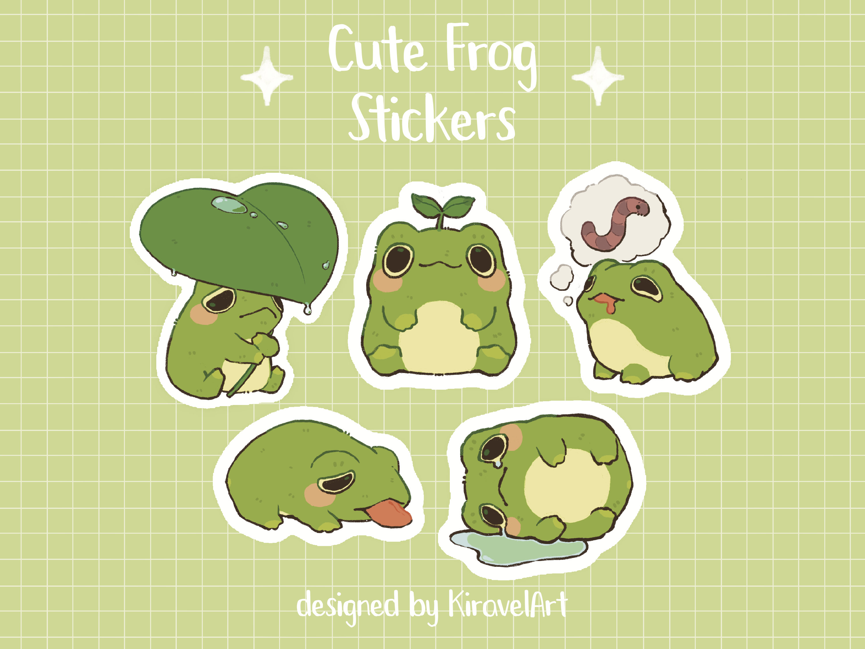 Cute Frog Stickers 