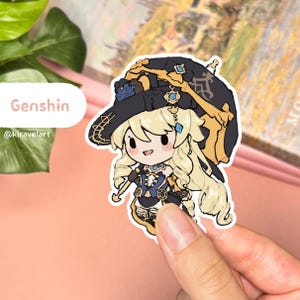 Pegatinas lindas de Genshin / Pegatinas de Navia Pegatinas de Genshin Impact Pegatinas lindas Pegatinas impermeables Pegatinas holográficas Pegatinas de videojuegos Anime