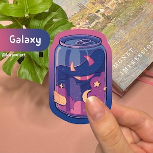 Leuke holografische sticker | Ruimte esthetische sticker sticker kawaii stickers grote sticker holo sticker ruimte frisdrank Galaxy sticker maan sticker