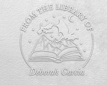 Personalized Book Embosser, Book Embosser, Custom Book Embosser, Paper Embosser, Ex Libris Embosser, Library embosser, Book lover Gift