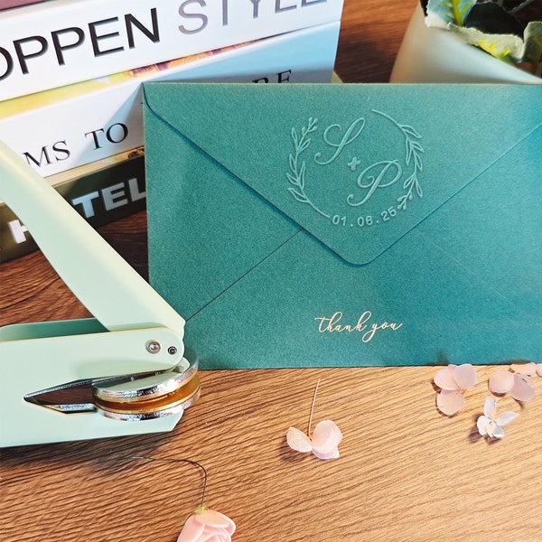 Personalized Embosser Stamp, Custom Embosser Stamp, Personalized Wedding Embosser, Initials Embosser, Paper embosser, Monogram Embosser