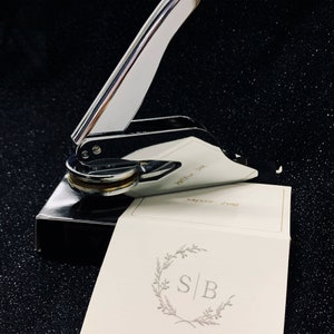 Sello en relieve personalizado, Sello en relieve para bodas personalizado, Sello en relieve para libros personalizado, Sello en relieve de papel, Sello en relieve personalizado,