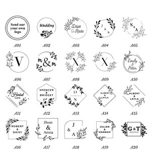 Custom wedding wax seals, customizable with any logo, personalized wedding wax seal stickers, handmade wax seals, initial logo wax seals image 3