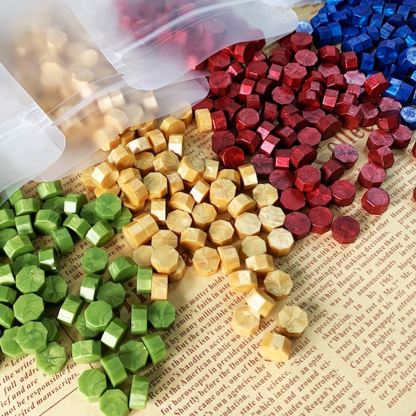 50 colors of sealing wax pellets/50pcs small bags of sealing wax granules/wax seal beads/wax beads