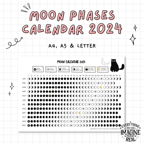 Moon Calendar Etsy