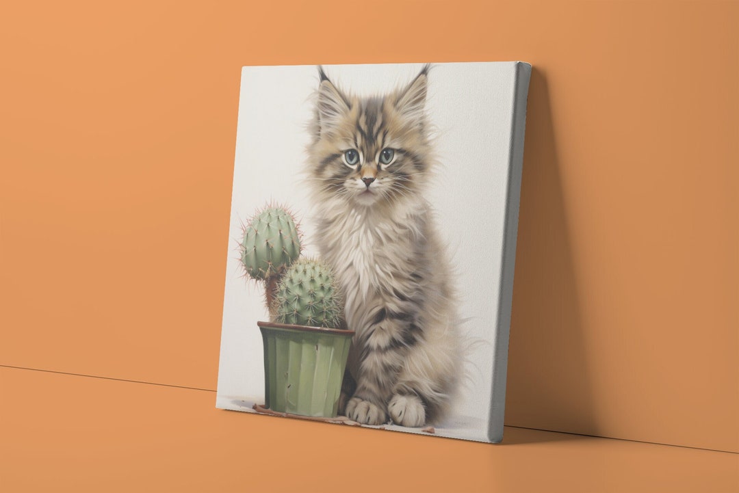 Cat Canvas Wall Paintings Wall Decoration Animals Unique Etsy