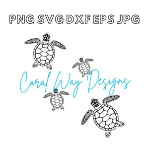 Turtle Family Digital Instant Download, Turtle SVG,