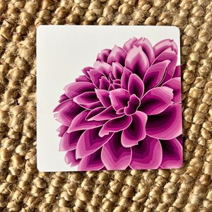 Cartolina/stampa - biglietto di auguri illustrato - gerbera - fiore - botanico - bianco e nero - disegno al tratto - carta riciclata
